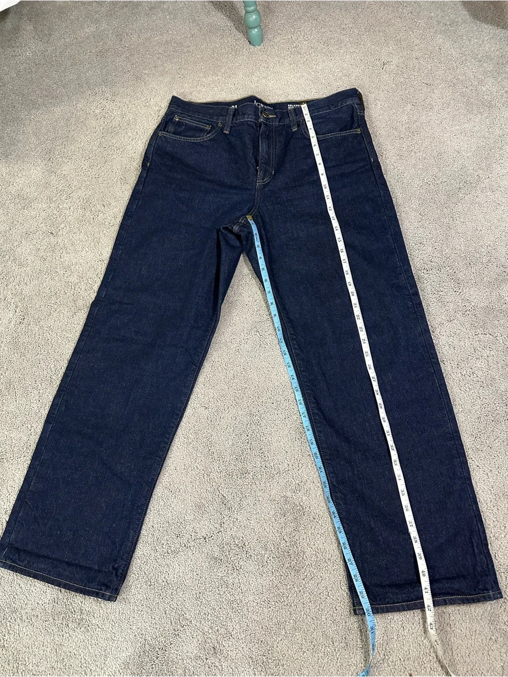 J. Crew Dark Wash flannel lined Jeans 36x30 NWOT